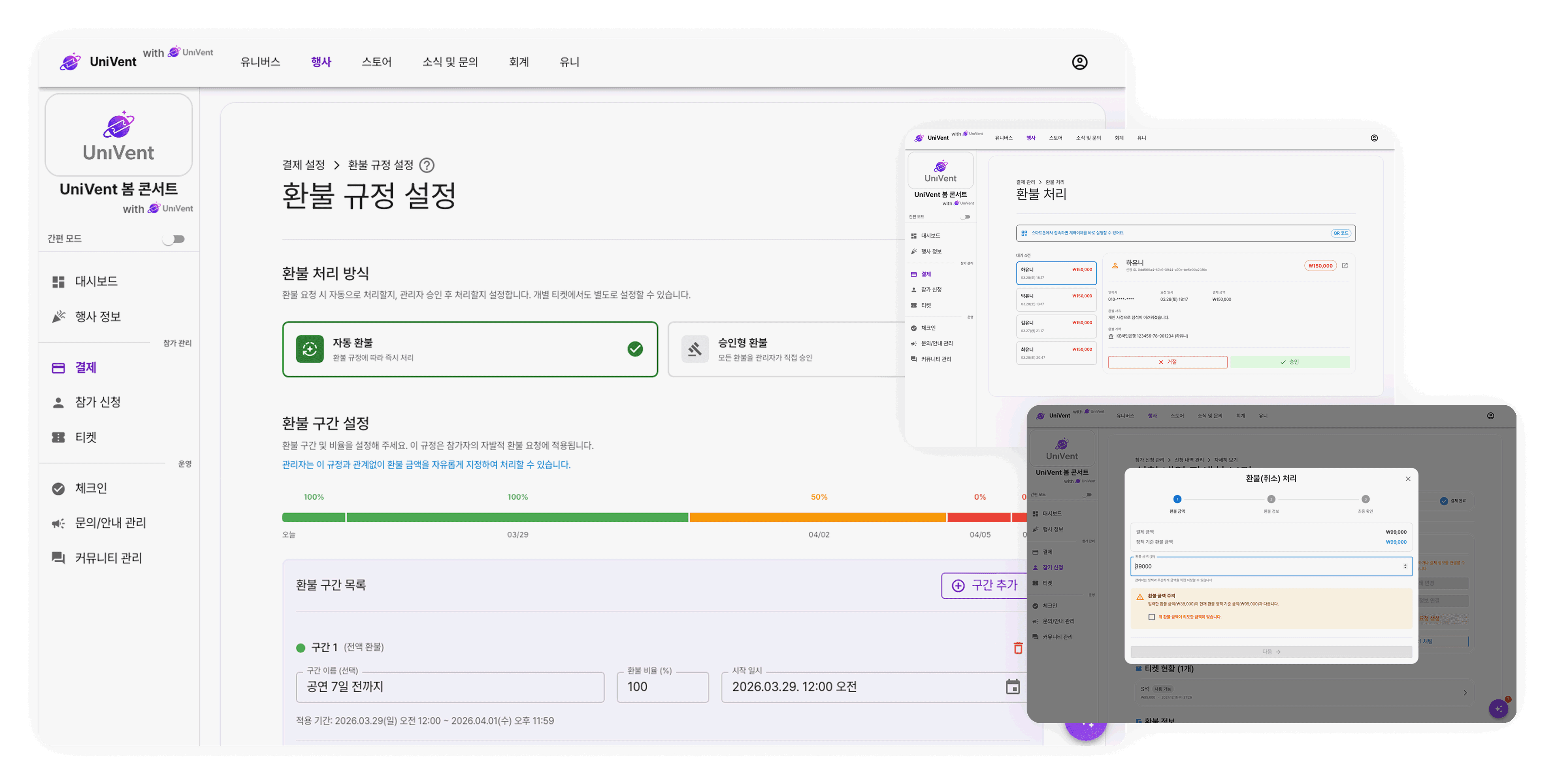 환불 처리 방식 개선 예시